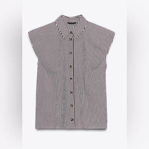 Zara Striped Short Sleeve Shirt